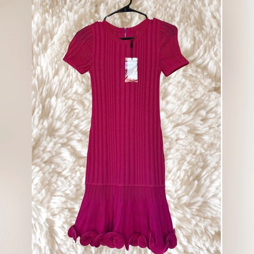 Milly Fuchsia Sleeveless Dress - Picture 2 of 8
